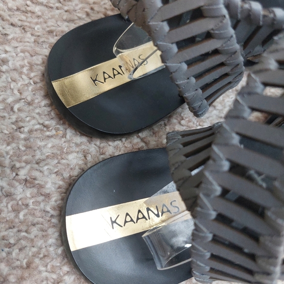 KAANAS Jijoca Ladder Strap Leather Gladiator Flat Sandals Size 11M - Picture 5 of 9